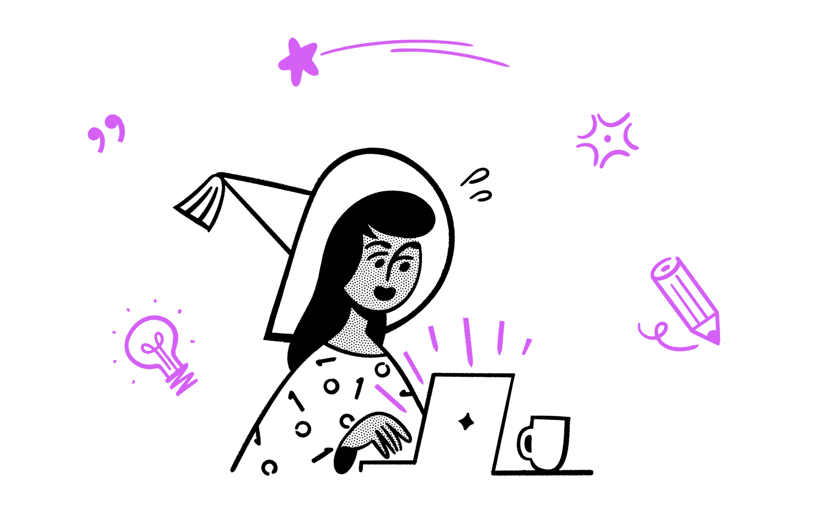 AI Magician with Laptop
