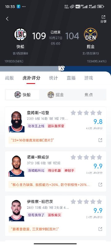 凌晨的比赛没看，哈登，鲍科比，阿祖快船新三巨头啊，【惊喜】🎲#nba